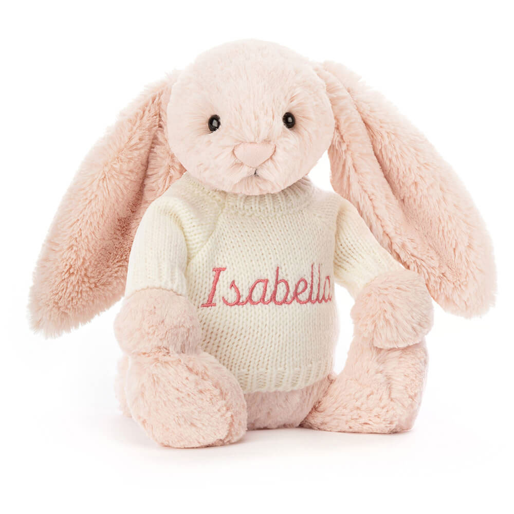 http://Bashful%20Blush%20Bunny%20with%20Personalised%20Cream%20Jumper