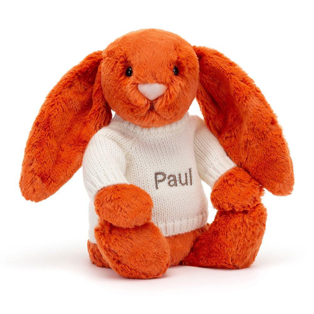 http://Bashful%20Tangerine%20Bunny%20with%20Personalised%20Cream%20Jumper