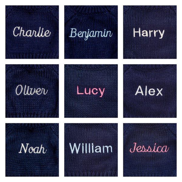 Bashful Petal Bunny with Personalised Navy Jumper