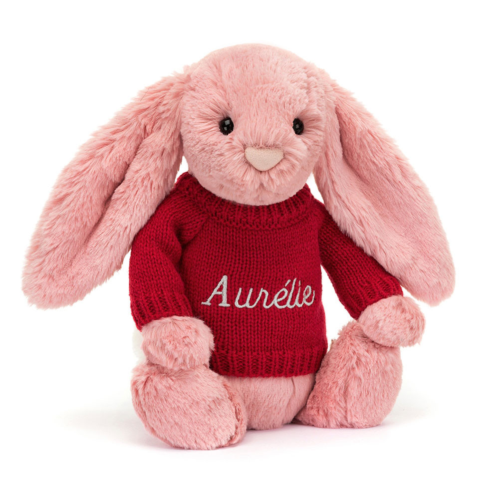 http://Bashful%20Petal%20Bunny%20with%20Personalised%20Red%20Jumper