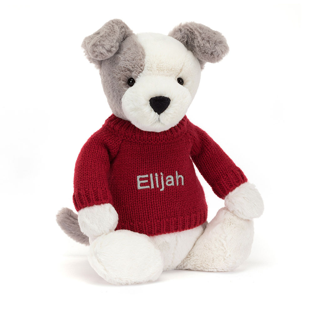 http://Bashful%20Terrier%20with%20Personalised%20Red%20Jumper