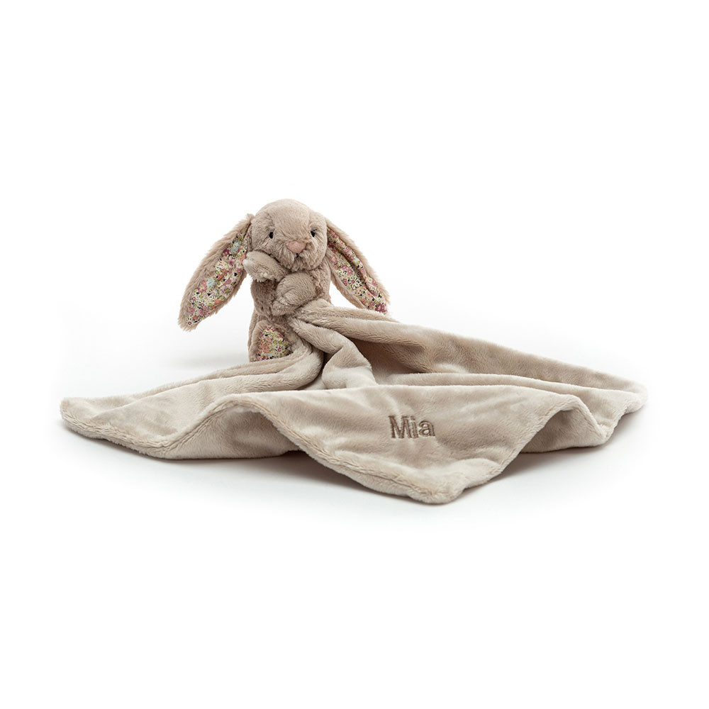 http://Personalised%20Blossom%20Bea%20Beige%20Bunny%20Soother