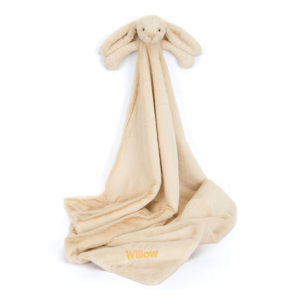 http://Personalised%20Bashful%20Luxe%20Bunny%20Willow%20Blankie